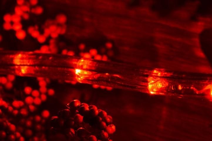 LED świetlny kabel - 240 diod, 10 m, czerwony